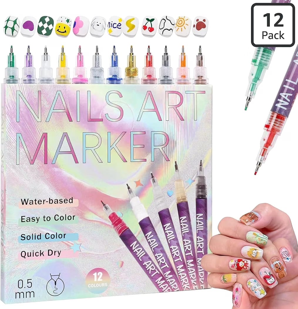 Tiny Canvas, Big Imagination: 12-Colour Nail Art Pen Set