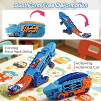 Dino Transporter Truck for Kids 3+ | 2-in-1 Car Carrier & Launch Ramp, 1 Car Included