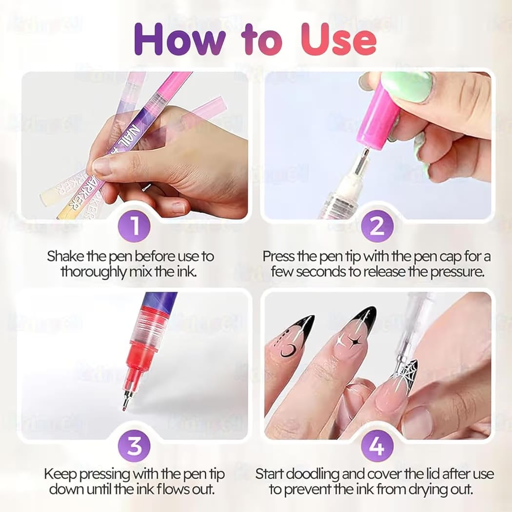 Tiny Canvas, Big Imagination: 12-Colour Nail Art Pen Set
